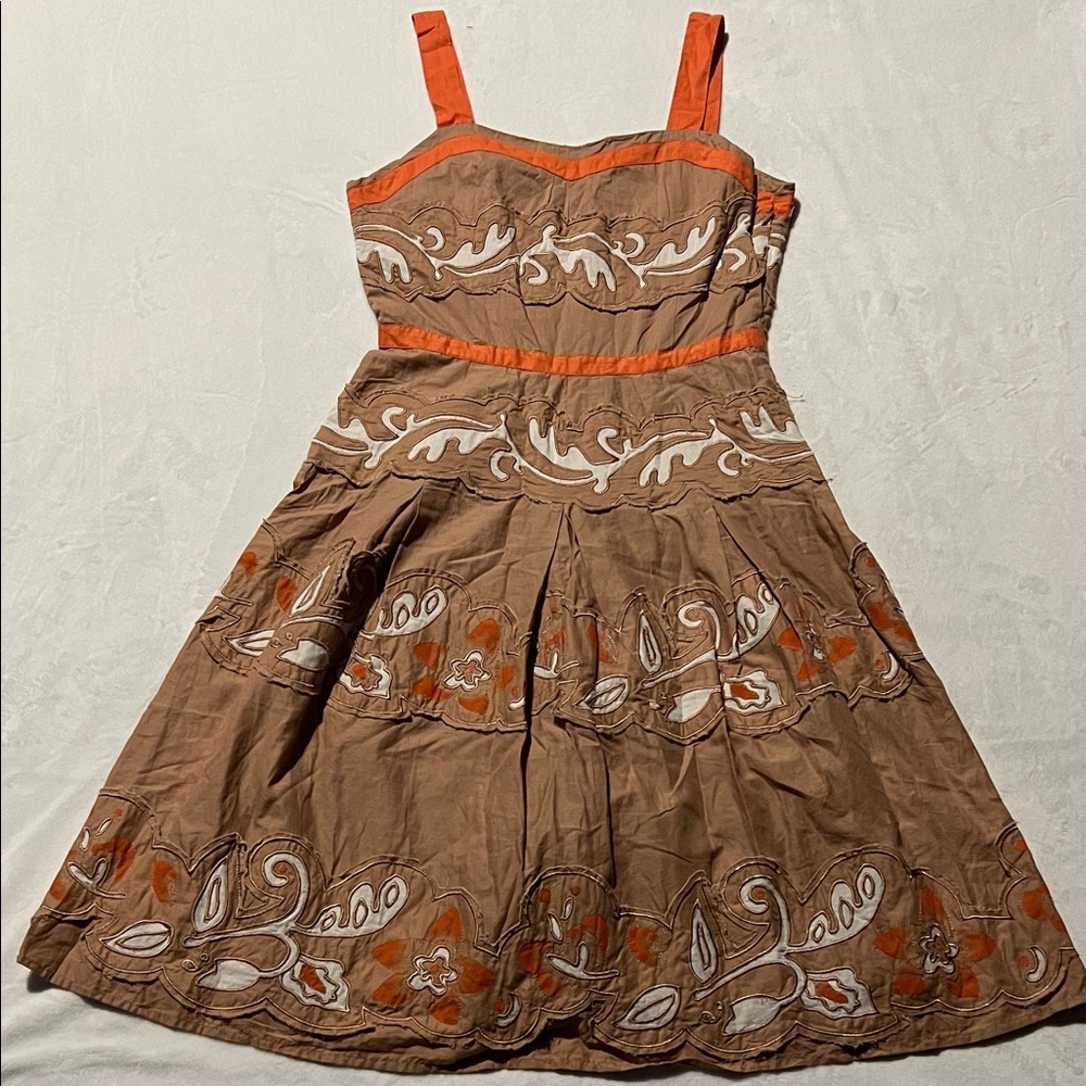Anna Molinari vintage appliqué summer dress Coachella stagecoach - Picture 2 of 8